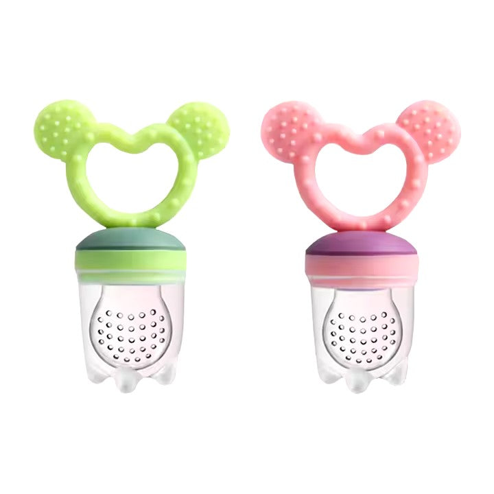 Love Mouse Oortjes Bijtring - Siliconen Baby Fruit Feeder